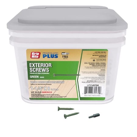 Tinkertools No. 8 x 1.25 in. 25 lbs PrimeGuard Plus Star Bugle Head Deck Screws, Green TI3308667